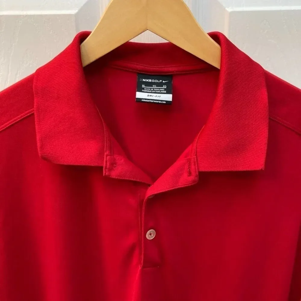 Nike Golf Polo Red with White Swoosh Size XL